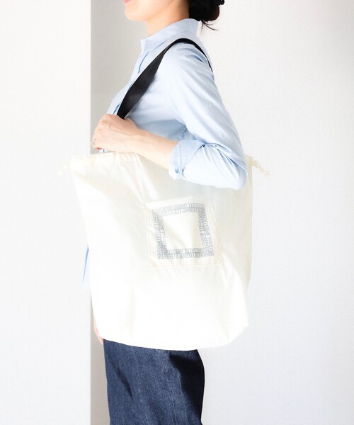 BEAMS JAPAN(ビームス ジャパン)の「ビームス ジャパン ロゴ プリント パッカブル トート(トートバッグ・レディース・ホワイト/オレンジ/ネイビー・ONE SIZE)」の1枚目の写真