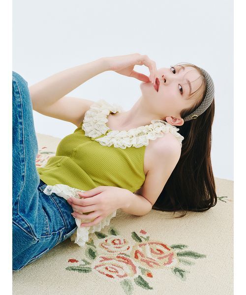 LILY BROWN◎2wayレースフリルニットトップス 2wayレースフリルニットトップス（ニット/セーター）｜LILY