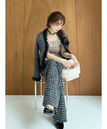 LILY BROWN◎2wayレースフリルニットトップス LILY BROWN◎2wayレースフリルニットトップス LILY BROWN（リリー