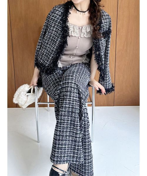 2wayレースフリルニットトップス（ニット/セーター）｜LILY