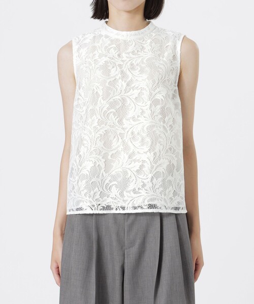 LOVELESS（ラブレス）の「ノースリーブレースブラウス（シャツ/ブラウス・レディース・オフホワイト/ブラック・36）」の14枚目の写真