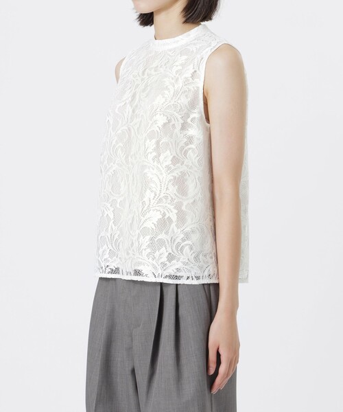 LOVELESS（ラブレス）の「ノースリーブレースブラウス（シャツ/ブラウス・レディース・オフホワイト/ブラック・36）」の15枚目の写真