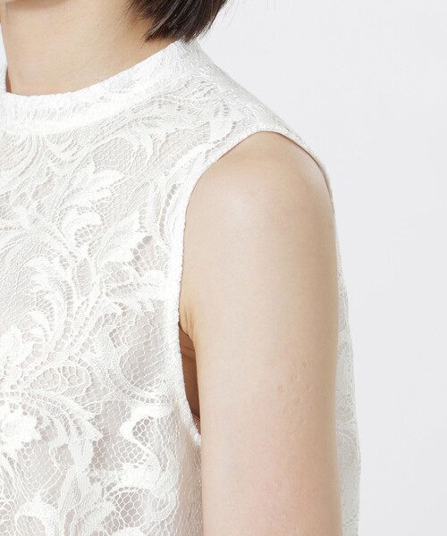 LOVELESS（ラブレス）の「ノースリーブレースブラウス（シャツ/ブラウス・レディース・オフホワイト/ブラック・36）」の18枚目の写真