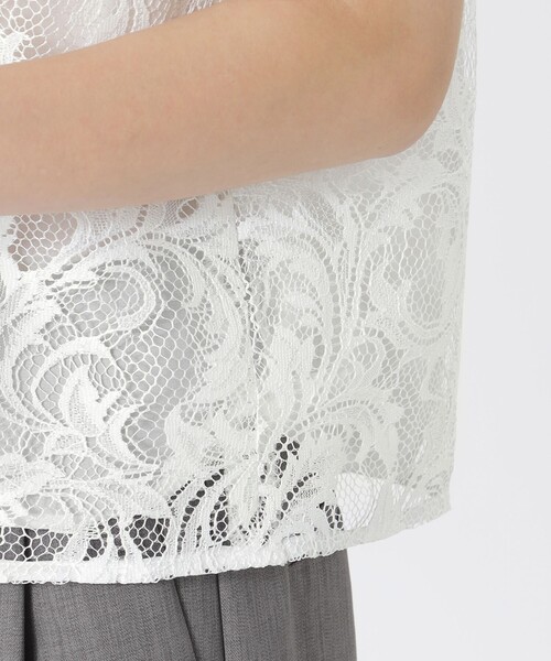 LOVELESS（ラブレス）の「ノースリーブレースブラウス（シャツ/ブラウス・レディース・オフホワイト/ブラック・36）」の19枚目の写真