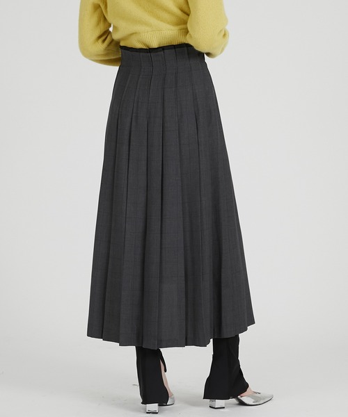 PRANK PROJECT(プランクプロジェクト)の「イレギュラープリーツスカート / Irregular Pleated Skirt(スカート・レディース・ネイビー/グレー・36/38)」の12枚目の写真