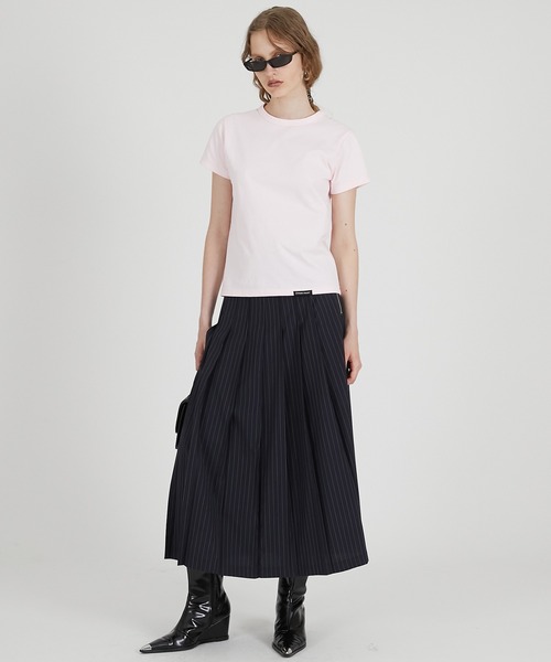 PRANK PROJECT(プランクプロジェクト)の「イレギュラープリーツスカート / Irregular Pleated Skirt(スカート・レディース・ネイビー/グレー・36/38)」の5枚目の写真
