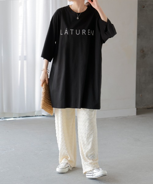 HUG.U(ハグユー)の「接触冷感ロゴTシャツ(Tシャツ/カットソー・レディース・パープル/ライトグレー/ホワイト/ブラック・FREE)」の16枚目の写真