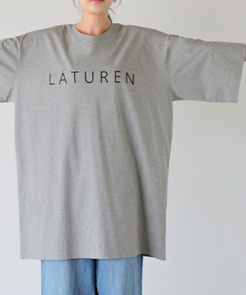 HUG.U(ハグユー)の「接触冷感ロゴTシャツ(Tシャツ/カットソー・レディース・パープル/ライトグレー/ホワイト/ブラック・FREE)」の21枚目の写真