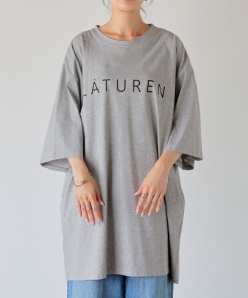 HUG.U(ハグユー)の「接触冷感ロゴTシャツ(Tシャツ/カットソー・レディース・パープル/ライトグレー/ホワイト/ブラック・FREE)」の22枚目の写真
