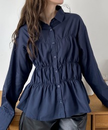 Eclat one（エクラワン）の「【Eclat one】ギャザー ビスチェデザイン シャツ ブラウス（シャツ/ブラウス）」