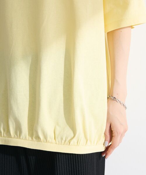 Green Parks(グリーンパークス)の「カレッジロゴ刺繍5分袖チュニック(チュニック・レディース・チャコールグレー/オフホワイト/イエロー/ブルー・FREE)」の15枚目の写真