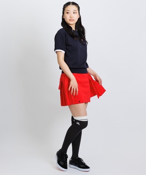 LADIES>フリル襟UV冷感ダンボールプルオーバー（Tシャツ
