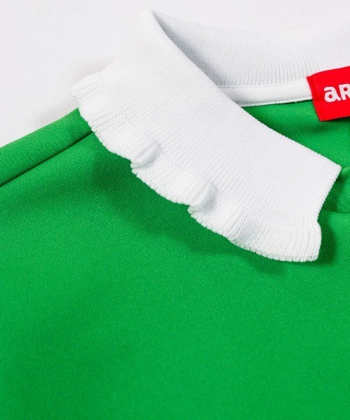archivio(アルチビオ)の「<LADIES>フリル襟UV冷感ダンボールプルオーバー(Tシャツ/カットソー・レディース・グリーン/ネイビー/ベージュ・L/M/S)」の17枚目の写真