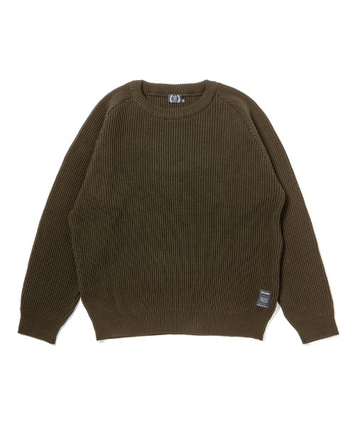 430(フォーサーティ)の「mn3165-PW KNIT SWEATER クルーネックセーター(25-148)(ニット/セーター・メンズ・ダークネイビー/カーキ/ブラック・3/2/1/0)」の2枚目の写真