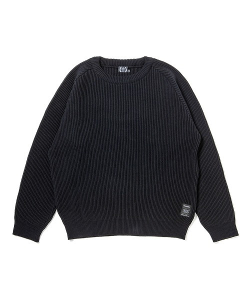 430(フォーサーティ)の「mn3165-PW KNIT SWEATER クルーネックセーター(25-148)(ニット/セーター・メンズ・ダークネイビー/カーキ/ブラック・3/2/1/0)」の1枚目の写真