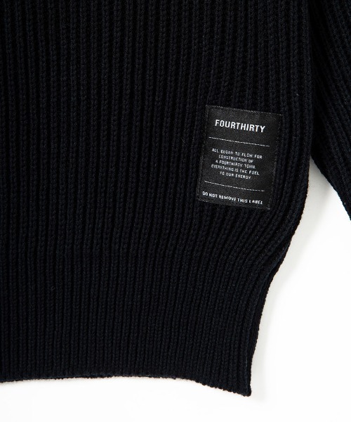 430(フォーサーティ)の「mn3165-PW KNIT SWEATER クルーネックセーター(25-148)(ニット/セーター・メンズ・ダークネイビー/カーキ/ブラック・3/2/1/0)」の8枚目の写真