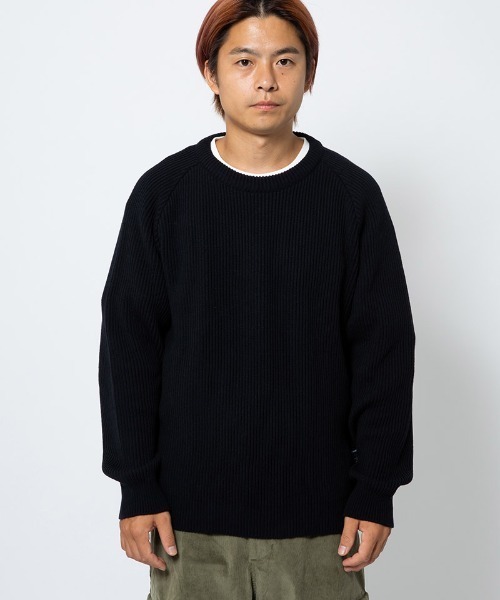 430(フォーサーティ)の「mn3165-PW KNIT SWEATER クルーネックセーター(25-148)(ニット/セーター・メンズ・ダークネイビー/カーキ/ブラック・3/2/1/0)」の10枚目の写真