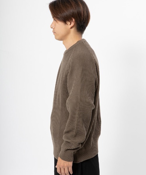430(フォーサーティ)の「mn3165-PW KNIT SWEATER クルーネックセーター(25-148)(ニット/セーター・メンズ・ダークネイビー/カーキ/ブラック・3/2/1/0)」の12枚目の写真