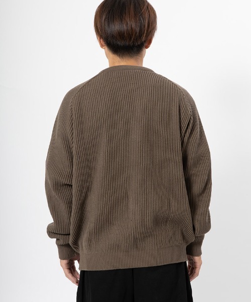 430(フォーサーティ)の「mn3165-PW KNIT SWEATER クルーネックセーター(25-148)(ニット/セーター・メンズ・ダークネイビー/カーキ/ブラック・3/2/1/0)」の13枚目の写真