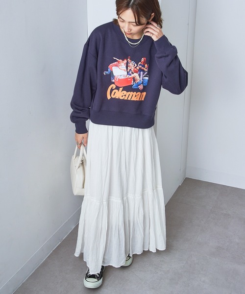 COLEMAN（コールマン）の「【Coleman】Vintage Cooler print　ヴィンテージコールマンプリントスウェット（スウェット・レディース・ネイビー/ブラウン/ホワイト/ブラック・S/L/M）」の7枚目の写真