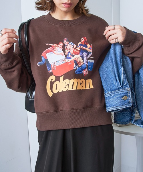 COLEMAN（コールマン）の「【Coleman】Vintage Cooler print　ヴィンテージコールマンプリントスウェット（スウェット・レディース・ネイビー/ブラウン/ホワイト/ブラック・S/L/M）」の21枚目の写真