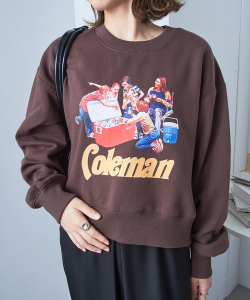 COLEMAN（コールマン）の「【Coleman】Vintage Cooler print　ヴィンテージコールマンプリントスウェット（スウェット・レディース・ネイビー/ブラウン/ホワイト/ブラック・S/L/M）」の22枚目の写真