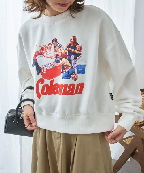 COLEMAN（コールマン）の「【Coleman】Vintage Cooler print　ヴィンテージコールマンプリントスウェット（スウェット・レディース・ネイビー/ブラウン/ホワイト/ブラック・S/L/M）」の10枚目の写真