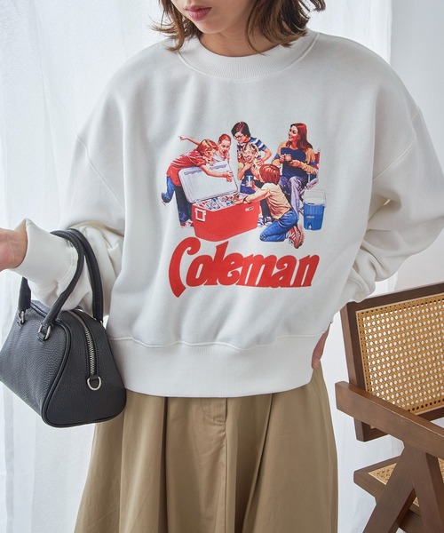COLEMAN（コールマン）の「【Coleman】Vintage Cooler print　ヴィンテージコールマンプリントスウェット（スウェット・レディース・ネイビー/ブラウン/ホワイト/ブラック・S/L/M）」の13枚目の写真