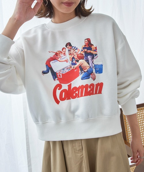COLEMAN（コールマン）の「【Coleman】Vintage Cooler print　ヴィンテージコールマンプリントスウェット（スウェット・レディース・ネイビー/ブラウン/ホワイト/ブラック・S/L/M）」の12枚目の写真