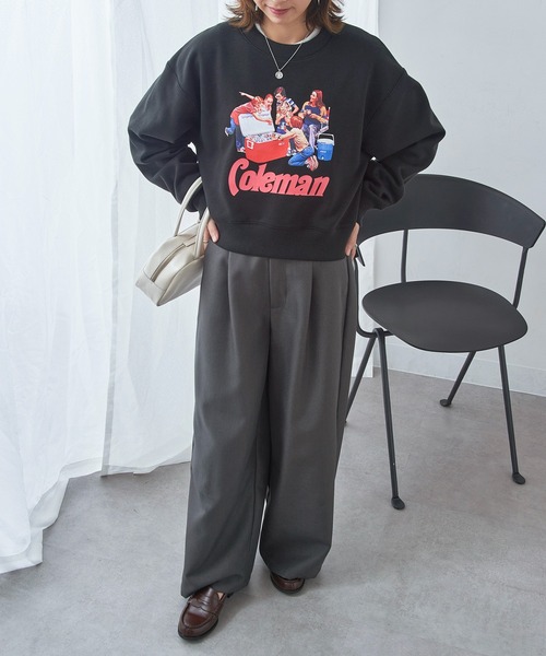 COLEMAN（コールマン）の「【Coleman】Vintage Cooler print　ヴィンテージコールマンプリントスウェット（スウェット・レディース・ネイビー/ブラウン/ホワイト/ブラック・S/L/M）」の20枚目の写真