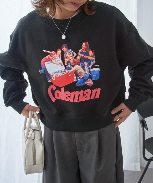COLEMAN（コールマン）の「【Coleman】Vintage Cooler print　ヴィンテージコールマンプリントスウェット（スウェット・レディース・ネイビー/ブラウン/ホワイト/ブラック・S/L/M）」の17枚目の写真