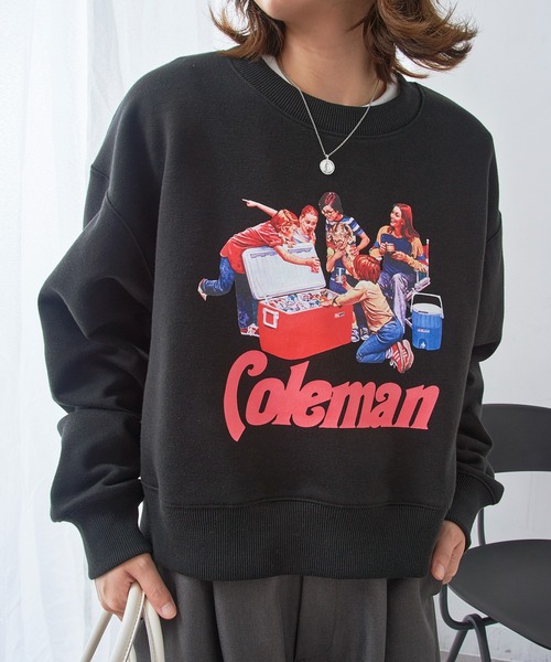 COLEMAN（コールマン）の「【Coleman】Vintage Cooler print　ヴィンテージコールマンプリントスウェット（スウェット・レディース・ネイビー/ブラウン/ホワイト/ブラック・S/L/M）」の16枚目の写真