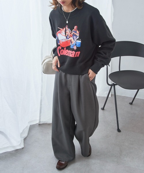 COLEMAN（コールマン）の「【Coleman】Vintage Cooler print　ヴィンテージコールマンプリントスウェット（スウェット・レディース・ネイビー/ブラウン/ホワイト/ブラック・S/L/M）」の19枚目の写真