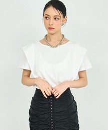 フリル スリーブ Tシャツ