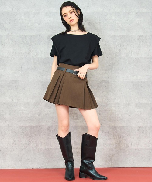 ANAP(アナップ)の「フリル スリーブ Tシャツ(Tシャツ/カットソー・レディース・ホワイト/ブラック/イエロー・FREE)」の11枚目の写真