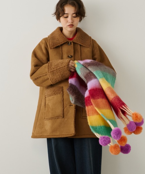 ポンポンカラフルマフラー（マフラー）｜Unitage（ユニテージ）の