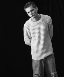 glamb(O)Blue Noise Low Gauge Rib Knit / u[mCY[Q[Wujbg(jbg/Z[^[)
