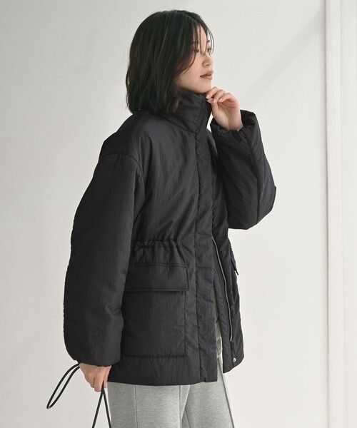 WEB限定】＜at ease＞パフ ブルゾン（ナイロンジャケット）｜green