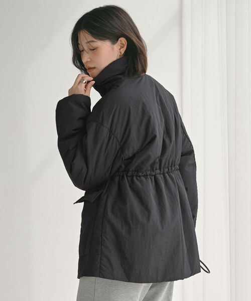 WEB限定】＜at ease＞パフ ブルゾン（ナイロンジャケット）｜green