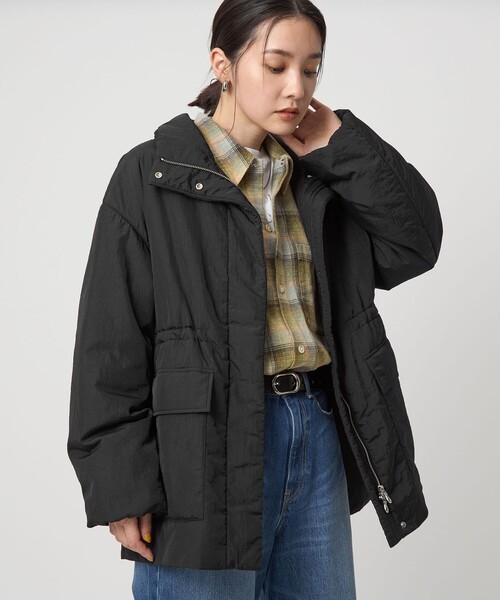 グリーンレーベルリラクシング　＜at ease＞ナイロン フード ブルゾン セール】【WEB限定】＜at ease＞パフ ブルゾン（ナイロンジャケット