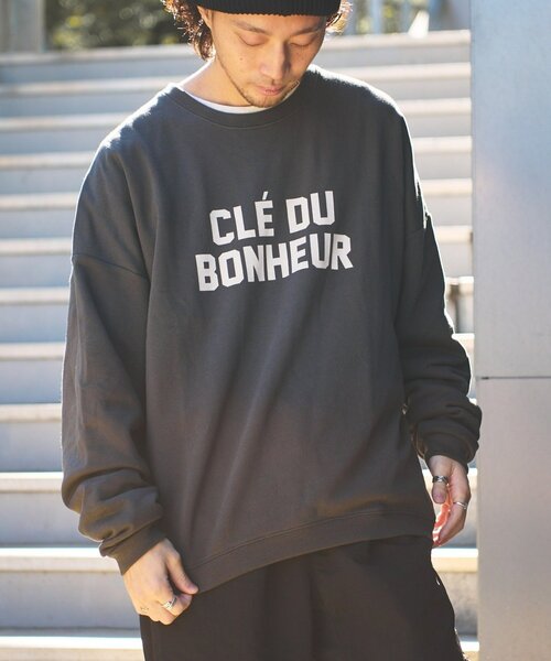 CIAOPANIC TYPY（チャオパニックティピー）の「【WEB限定】【UNISEX】CLE'DUビッグシルエット裏起毛ロゴスウェット（スウェット・レディース・チャコールグレー/グレー/ネイビー・MEDIUM/LARGE）」の11枚目の写真