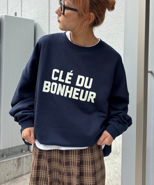 WEB限定】CLE'DUビッグシルエットロゴスウェット（スウェット