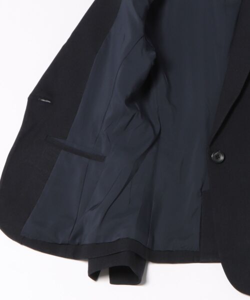 m.f.editorial（エムエフエディトリアル）の「【ストレッチ ウォッシャブル】m.f.エディトリアル レディース シャーク 1ボタンジャケット 紺(セットアップ可能)（スーツジャケット・レディース・ネイビー・MEDIUM/LARGE/X-LARGE/S）」の7枚目の写真