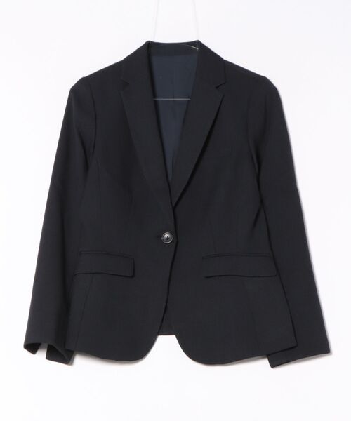 m.f.editorial（エムエフエディトリアル）の「【ストレッチ ウォッシャブル】m.f.エディトリアル レディース シャーク 1ボタンジャケット 紺(セットアップ可能)（スーツジャケット・レディース・ネイビー・MEDIUM/LARGE/X-LARGE/S）」の9枚目の写真