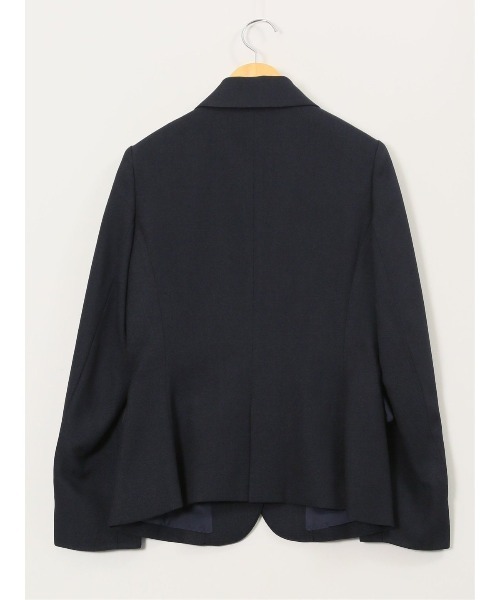 m.f.editorial（エムエフエディトリアル）の「【ストレッチ ウォッシャブル】m.f.エディトリアル レディース シャーク 1ボタンジャケット 紺(セットアップ可能)（スーツジャケット・レディース・ネイビー・MEDIUM/LARGE/X-LARGE/S）」の4枚目の写真