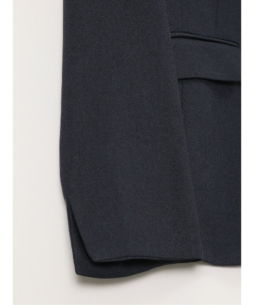 m.f.editorial（エムエフエディトリアル）の「【ストレッチ ウォッシャブル】m.f.エディトリアル レディース シャーク 1ボタンジャケット 紺(セットアップ可能)（スーツジャケット・レディース・ネイビー・MEDIUM/LARGE/X-LARGE/S）」の2枚目の写真