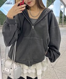 CIAOPANIC | 【新色追加】ピグメント刺繍ダブルジップパーカー(Tシャツ/カットソー)