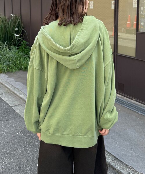 新色追加】ピグメント刺繍ダブルジップパーカー（Tシャツ/カットソー