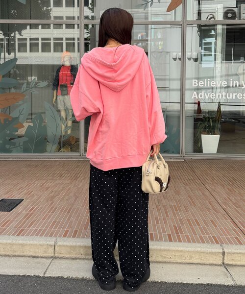 セール】【新色追加】ピグメント刺繍ダブルジップパーカー（Tシャツ