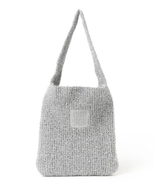 BEAMS HEART（ビームスハート）の「グリッター ニット バッグ（クラッチバッグ・レディース・レッド/シルバー/ブラック・ONE SIZE）」の3枚目の写真
